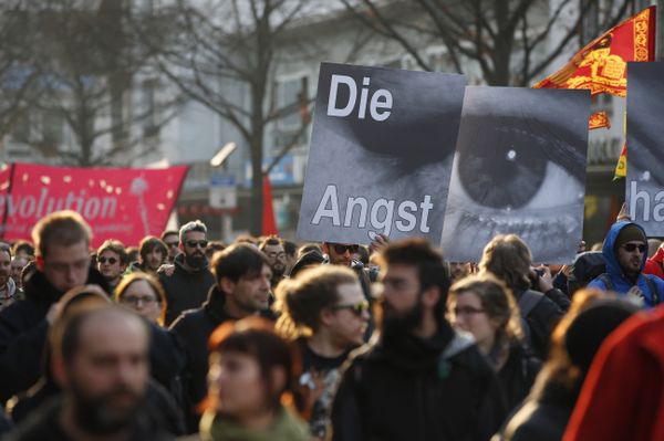 Акция против открытия во Франкфурте-на-Майне нового офиса ЕЦБ