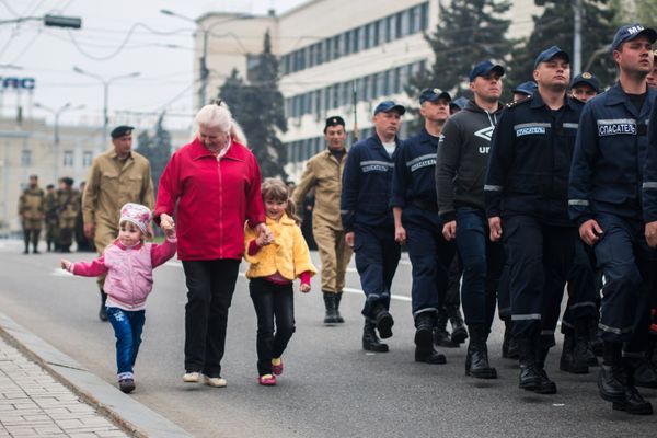 Репетиция Парада Победы в Донецке