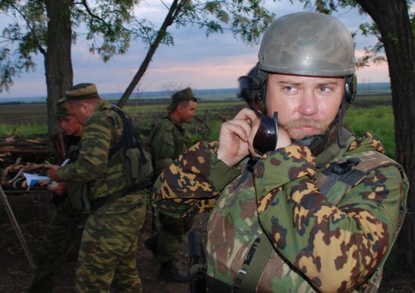 Батальонная разведка ополчения ДНР в районе поселка Широкино
