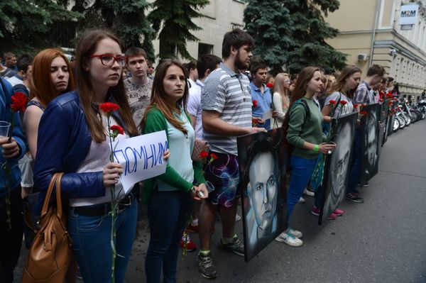 Акция памяти журналистов, погибших в ходе вооруженного конфликта на востоке Украины