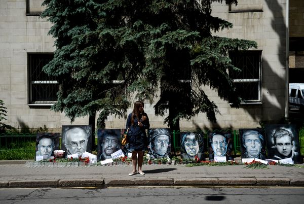 Акция памяти журналистов, погибших в ходе вооруженного конфликта на востоке Украины Акция памяти журналистов, погибших в ходе вооруженного конфликта на востоке Украины