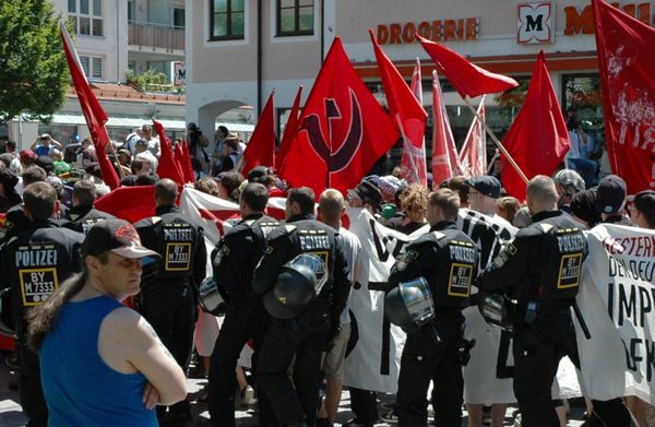 Акция протеста против саммита G-7 в Гармиш-Партенкирхене