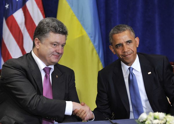 Б.Обама встретился с П.Порошенко