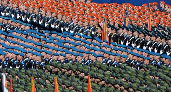 Генеральная репетиция военного парада в ознаменование 70-летия Победы в Великой Отечественной войне 1941-1945 годов
