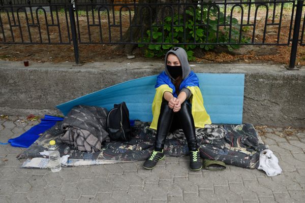Митинг Правого сектора у здания администрации президента Украины