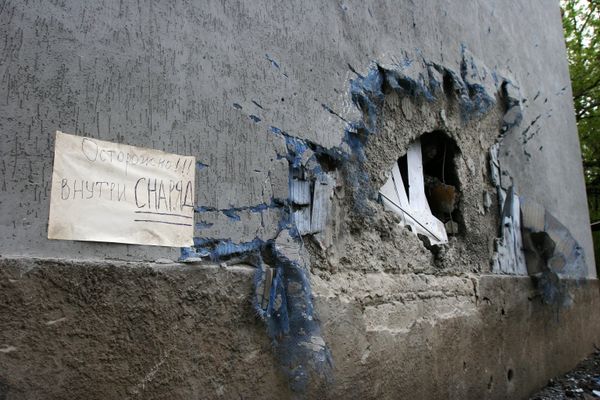 Последствия обстрелов в Донецке