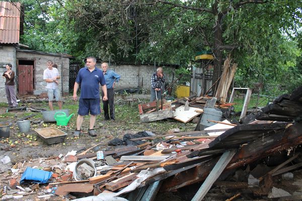 Последствия обстрелов Горловки в Донецкой области