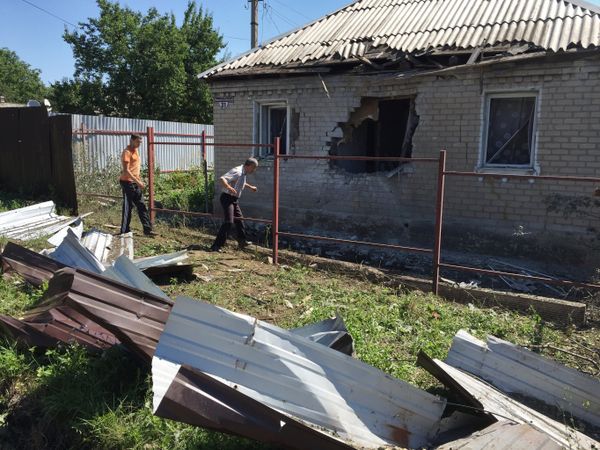 Последствия обстрела Горловки