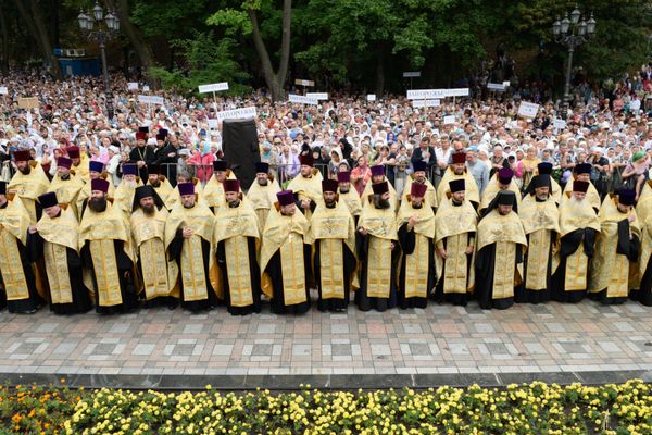Молебен на Владимирской горке в честь 1000-я крещения Киевской Руси