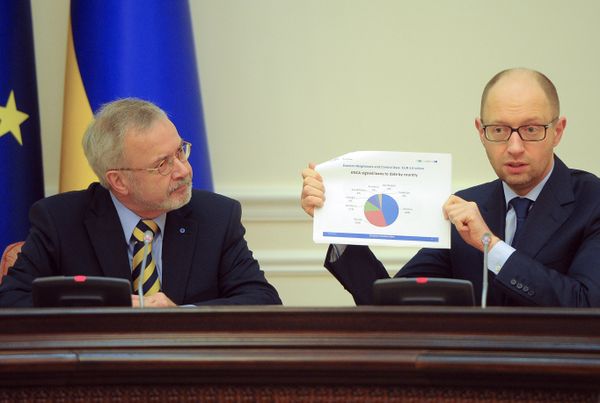 Встреча А.Яценюка с Вернером Хойером