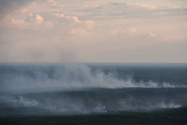 Тушение природных пожаров в Якутии