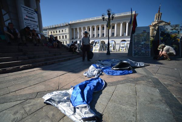 Палаточный лагерь в центре Киева снесен