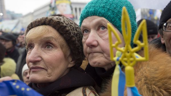 Акция сторонников евроинтеграции День достоинства на площади Независимости в Киеве
