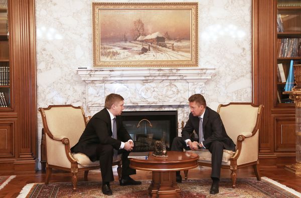 Встреча глав ОАО Газпром и НАК Нафтогаз Украины Алексея Миллера и Андрея Коболева