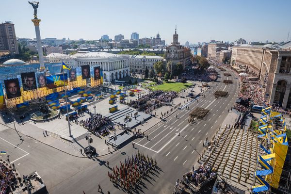 Марш в честь Дня Независисмости в Киеве