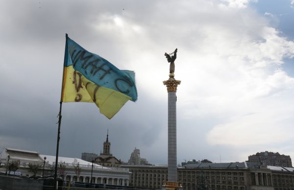 На площади Независимости в Киеве На площади Независимости в Киеве