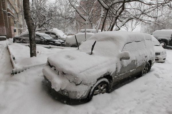 Снегопад во Владивостоке Снегопад во Владивостоке