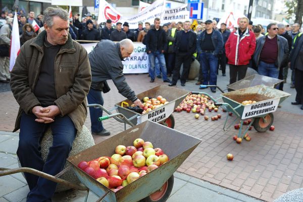 Акция протеста фермеров и садоводов Польши прошла в Варшаве Акция протеста фермеров и садоводов Польши прошла в Варшаве