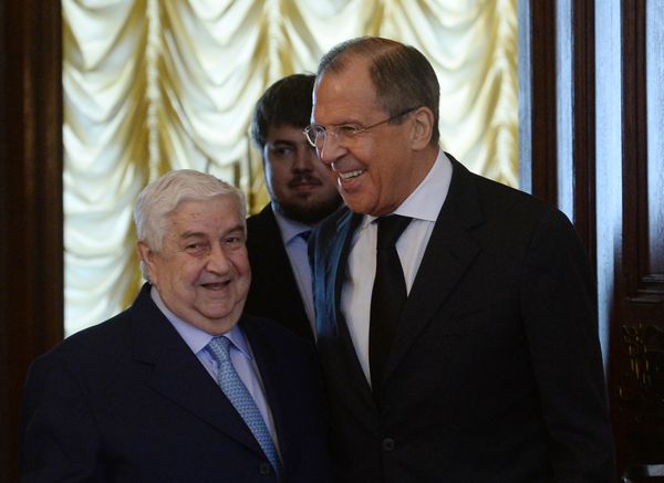 Встреча глав МИД РФ и Сирии С.Лаврова с В.Муаллемом Встреча глав МИД РФ и Сирии С.Лаврова с В.Муаллемом