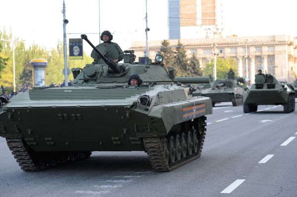 Репетиция парада Победы в Донецке Репетиция парада Победы в Донецке