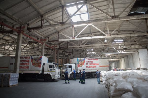 Гуманитарный конвой из России прибыл в Донецкую область