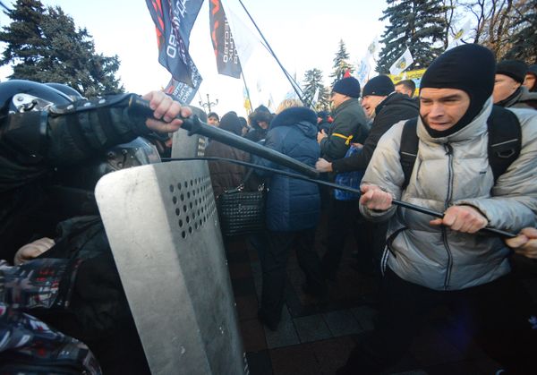 Протестные акции в центре Киева