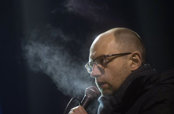 Глава европейской дипломатии Кэтрин Эштон на площади Независимости в Киеве