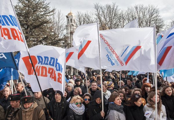 Празднование годовщины Крымской весны в Симферополе