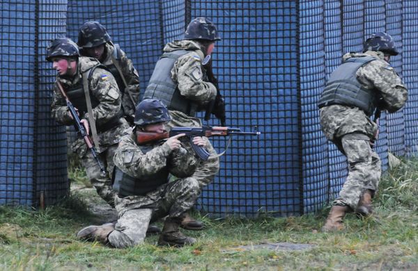Обучение украинских военных во Львовской области