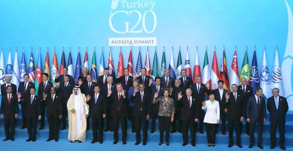 Президент РФ В.Путин принимает участие в саммите G20 в Турции