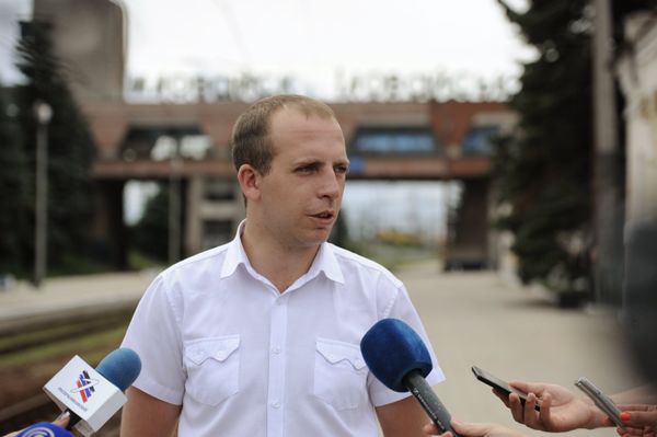 Железнодорожный вокзал города Иловайск Донецкой области.