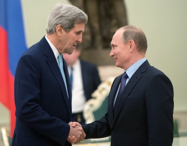 Встреча президента РФ В.Путина с госсекретарем США Д.Керри