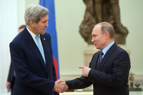 Встреча президента РФ В.Путина с госсекретарем США Д.Керри