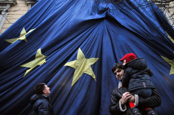 Митинг за евроинтеграцию Украины во Львове