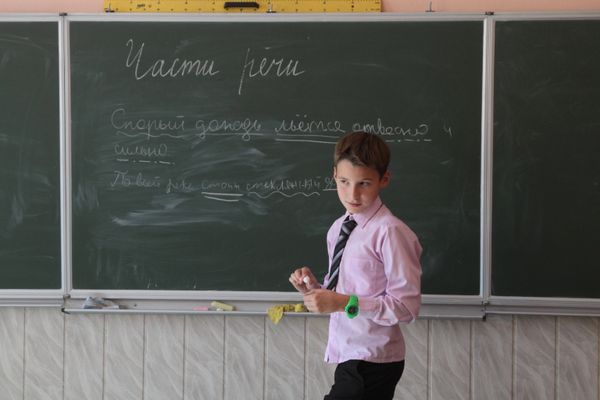 Обучение русскому языку в одной из школ Киева