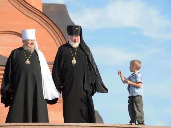 Посещение патриархом Кириллом Крестовоздвиженского собора