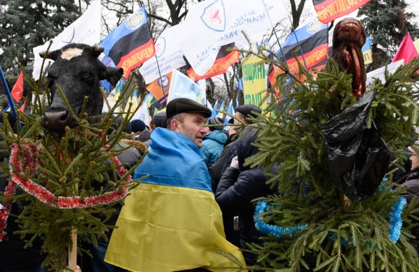 Акция протеста аграриев у здания Верховной Рады Украины Акция протеста аграриев у здания Верховной Рады Украины