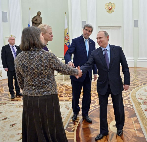 Встреча президента РФ В.Путина с госсекретарем США Д.Керри