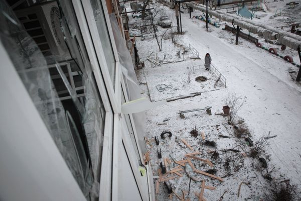 Последствия обстрела Горловки Последствия обстрела Горловки
