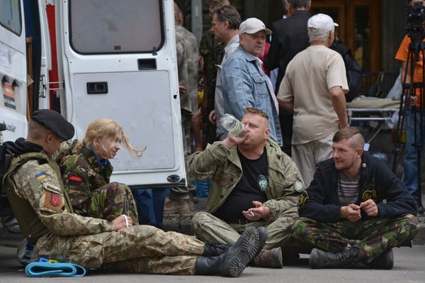 Митинг Правого сектора у здания администрации президента Украины