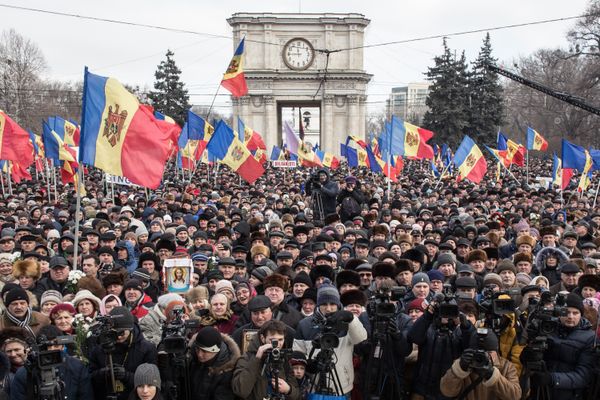 Акция протеста в Молдавии