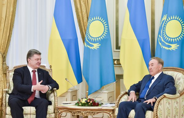 Встреча Н.Назарбаева и П.Порошенко в Астане
