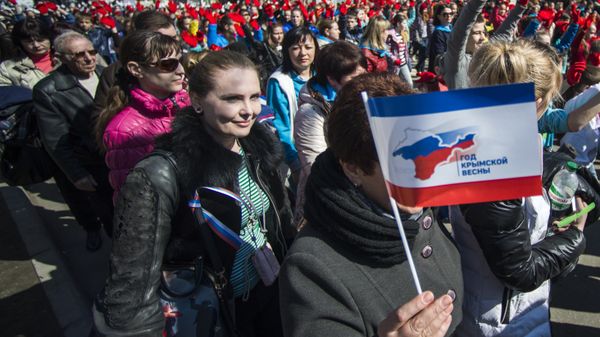 Празднование годовщины Крымской весны в Симферополе