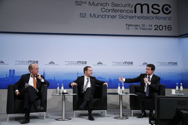 Премьер-министр РФ Д. Медведев принял участие в Мюнхенской конференции по безопасности