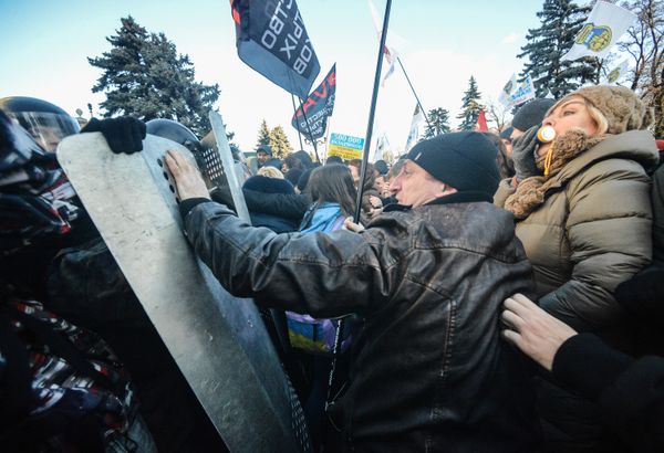 Протестные акции в центре Киева