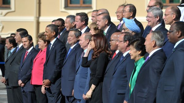 Официальное фотографирование участников саммита G20