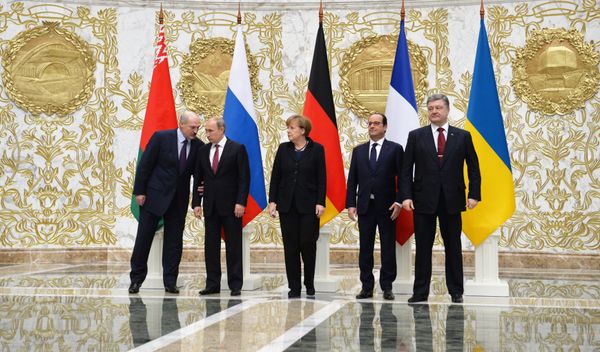 Переговоры лидеров России, Германии, Франции и Украины в Минске