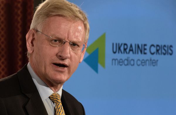 Визит главы МИД Швеции Карла Бильдта в Киев