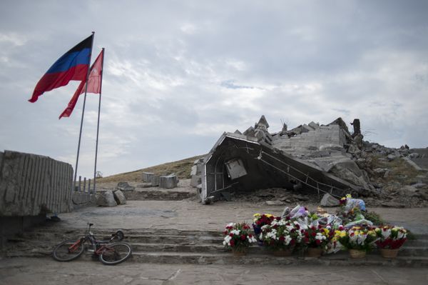 Мероприятия на Саур-Могиле в ознаменование 72-й годовщины освобождения Донбасса от немецко-фашистских захватчиков