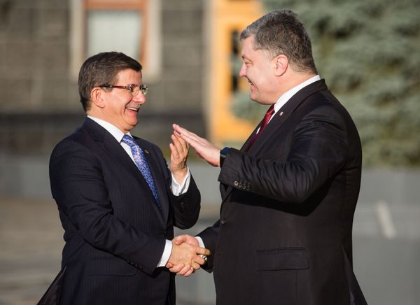 Встреча президента Украины П. Порошенко и премьер-министра Турции А. Давутоглу